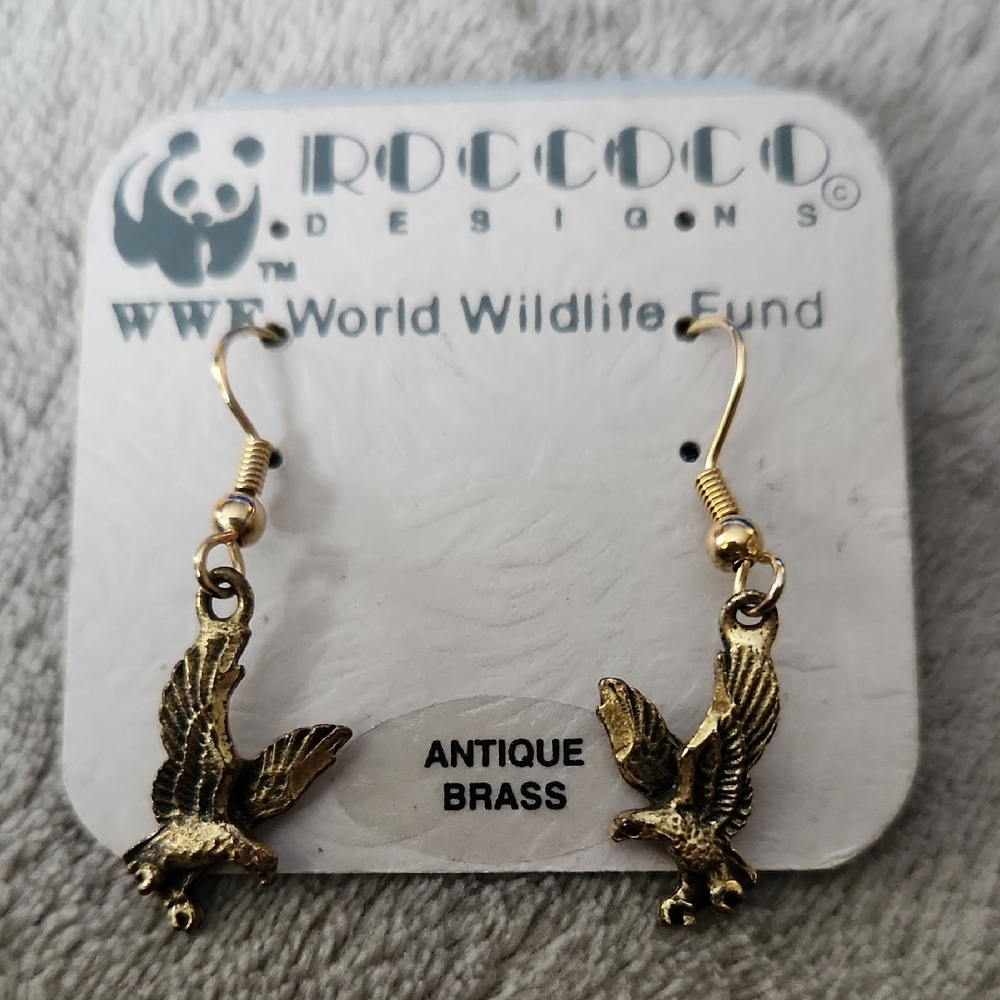Gold Eagle Earrings